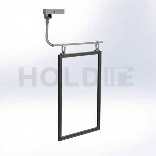 Magnetic Swing Arm with Clips and A4 Frame retail display steel surface signage