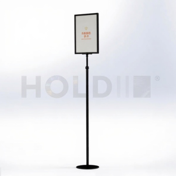 MiNiPOP Adjustable Stand FLEXiFRAME 375mm to 750mm aluminium display