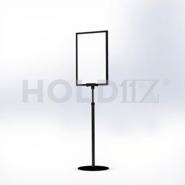 MiNiPOP Short Fixed Stand FLEXiFRAME 375mm compact aluminium display