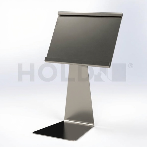 Steel Back Under-Tray Stand Hot Food Safe polished stainless steel A7 deli display