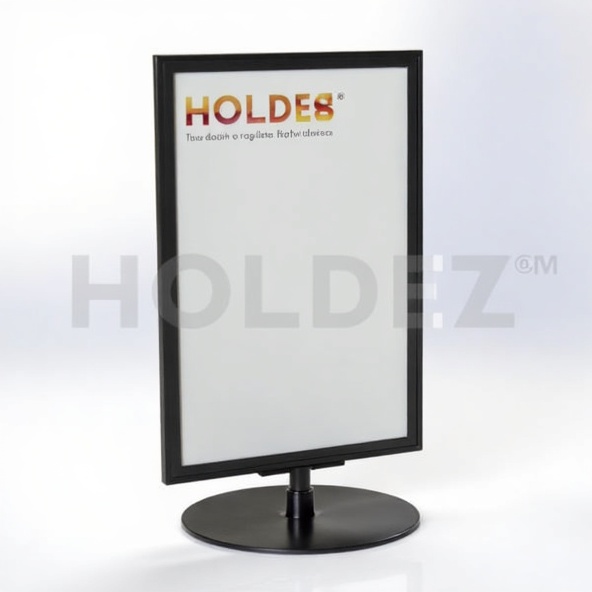 TABLE TOP with A4 FLEXiFRAME countertop display stand black base